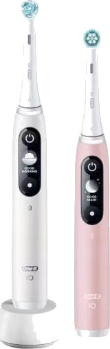 Oral-B iO Series 6 Duo Elektrisk Tannbørste for Voksne Hvit/Lyserød 2 Stk.