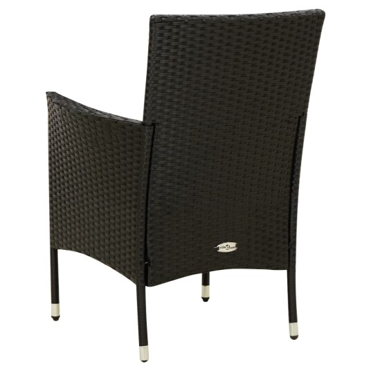 vidaXL Hagestoler med puter 2 stk polyrotting svart vidaXL Hagestoler med puter 2 stk polyrotting svart