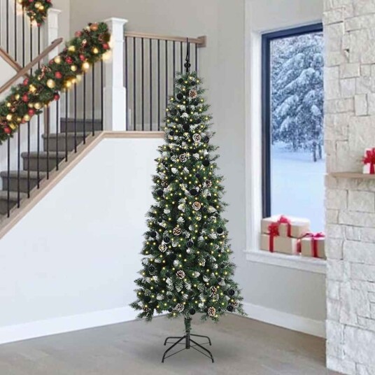  Kunstig juletre grønn 96 x 96 x 240 cm PVC og plast og stål