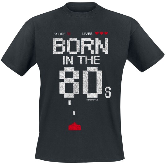 Born In The 80s Fun T-skjorte M til 3XL Herrer svart