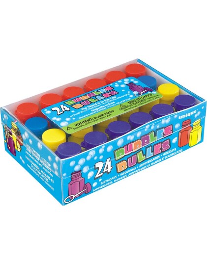 Unique 24 stk Flasker med Såpebobler 17,74ml 95233