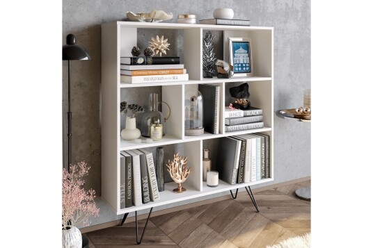 Bokhylle Misticon 120x30 cm 4 Hyller Hvit Bokhylle Misticon 120x30 cm 4 Hyller Hvit