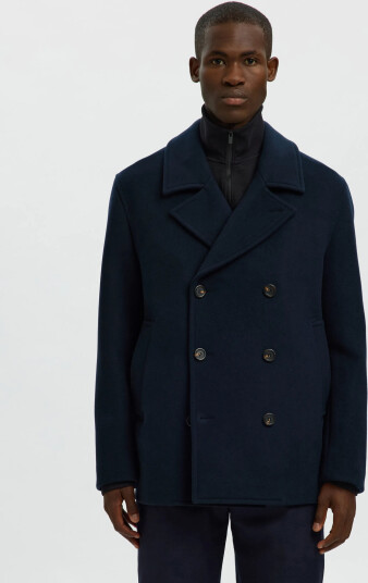 Selected Slharchive Wool Blend Peacoat - Navy - XL Selected Slharchive Wool Blend Peacoat - Navy - XL
