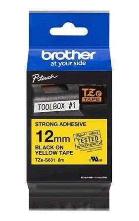 Brother Tape brother 12 mm black/yellow strong adhesive