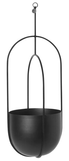 ferm LIVING Hanging deco pot hengende potte Ø18.5 cm Sort