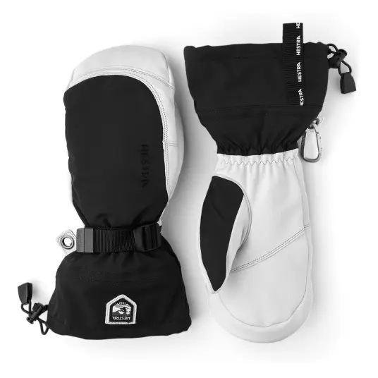Hestra Army Leather Extreme Mitt Black/white XXS Hestra Army Leather Extreme Mitt Black/white XXS