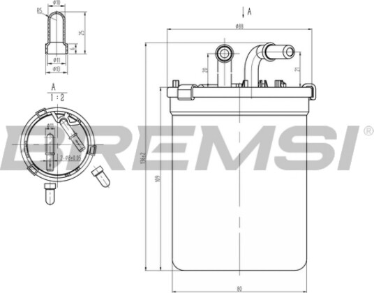Drivstoffilter BREMSI FE0055 Drivstoffilter BREMSI FE0055