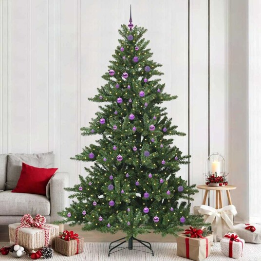  Kunstig sammensatt juletre med 300 LED med stativ 240 cm PVC