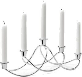 Georg Jensen Harmony 5-armet Lysestake i Rustfritt Stål