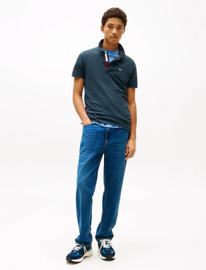 Tommy Jeans Tjm Slim Placket Polo   Navy   S