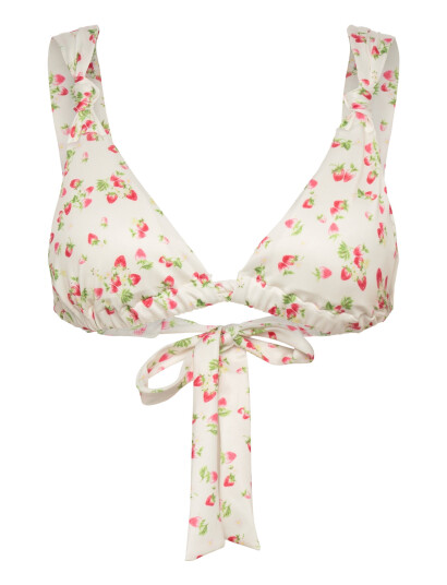 Gina Tricot Wide Strap Bikini Top - Multi/patterned - XS