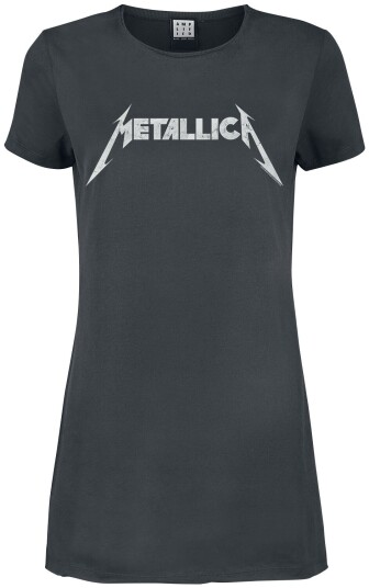 Metallica Kort kjole Amplified Collection Logo S til XXL Damer koksgrå