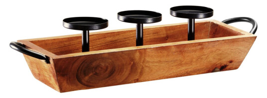 VEGA Lysestake Esilia; 48x15x12 cm (LxBxH); Brun/Svart; Rektangulær VEGA Lysestake Esilia; 48x15x12 cm (LxBxH); Brun/Svart; Rektangulær