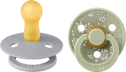 BIBS x Liberty Colour Smokk 2-Pack Lateks Str 2 Rund Capel/Sage Mix