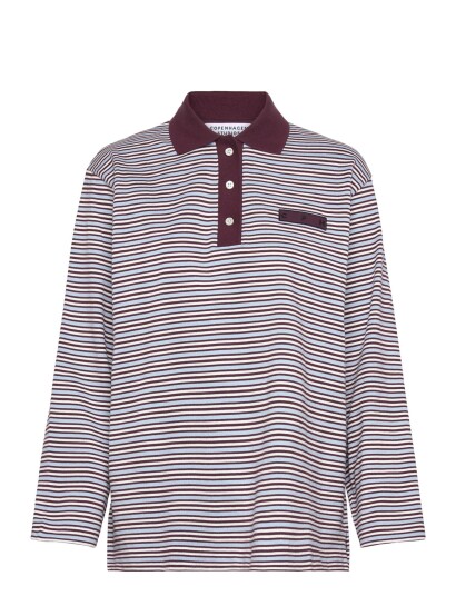 Copenhagen Studios Cph Poloshirt 1 Cotton Red Striped Burgundy S