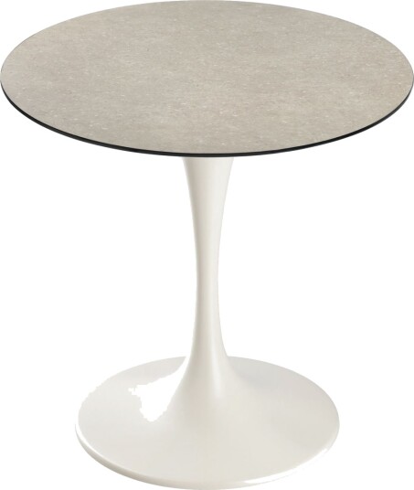 VEGA Bord Tromba; 80x71 cm ØxH; Bordplate Sand Ramme Beige; Rund