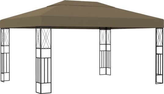 vidaXL Paviljong 3x4 m taupe stoff vidaXL Paviljong 3x4 m taupe stoff