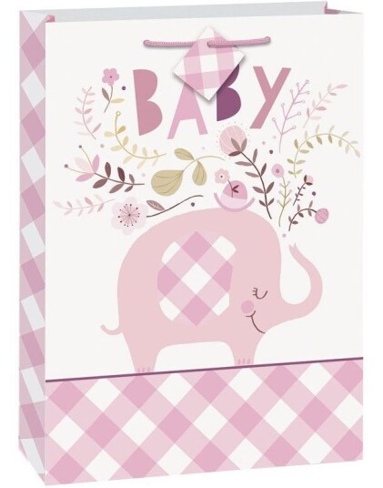 Jumbo Baby Pink Elephant Godteposer/Partybags
