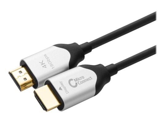 MicroConnect 30 m HDMI-kabel med Ethernet - 2.0, 18 Gbit/s, Gullkontakter MicroConnect 30 m HDMI-kabel med Ethernet - 2.0, 18 Gbit/s, Gullkontakter