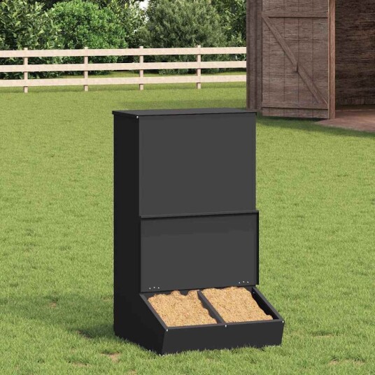 Vidaxl Fôringsautomat For Svin Svart 55 X 51 X 91.5 cm 20 kg