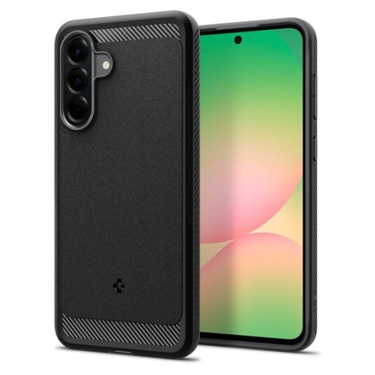 Spigen Rugged Armor TPU Skall Svart til Samsung Galaxy A56 5G