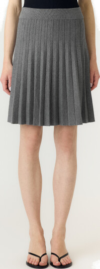 Y.A.S Elena High Waist Pleated Skirt Grå XXL