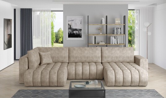 Yorktown U sovesofa Divan Høyre Mørkebeige