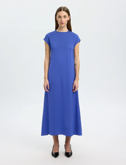 Selected Slflina Sl Ankle Slim Dress Blue 40 Selected Slflina Sl Ankle Slim Dress Blue 40