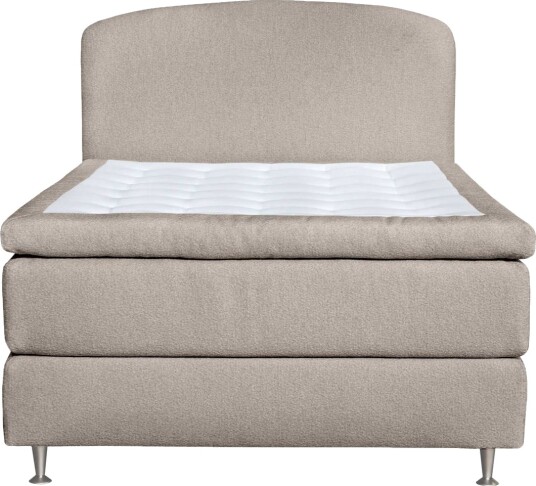 Oslo Lyx Sengpakke Kontinentalseng 120x200 cm Curved Sengegavl Beige