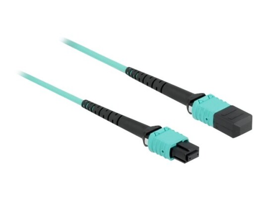 Delock - Trunk Kabel - Mpo Multi-Modus (Hun) Til Mpo Multi-Modus (Hun) - 2 M. - 3 Mm - Fiberoptisk - 50 / 125 My - Om4 - Halogenfri - Akvamarin