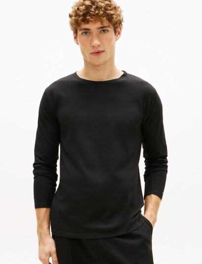 Tommy Hilfiger 3P Ls Tee - Black - XL