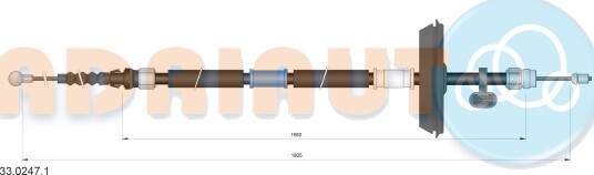 Tautrekk, håndbremse ADRIAUTO 33.0247.1