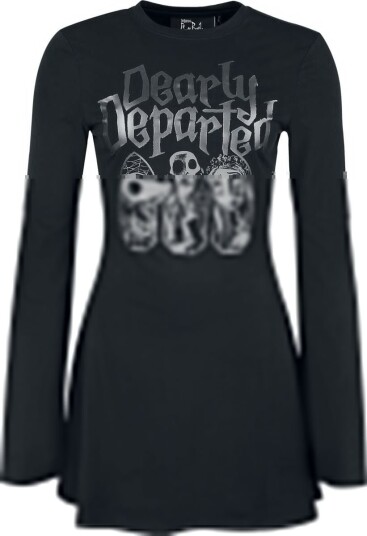 Killstar Goth Kort kjole Corpse Bride II Dearly Departed Skater Kjole XS til 4XL Damer svart