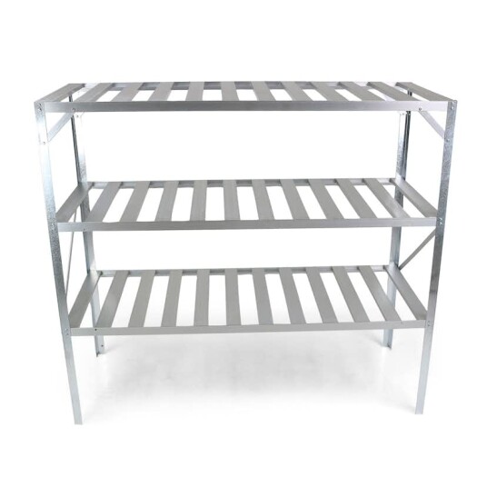 Drivhusbord 126x50x113 cm   Sølv