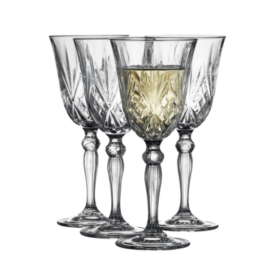 Lyngby Glas Melodia Hvitvinsglass 21 cl 4 stk