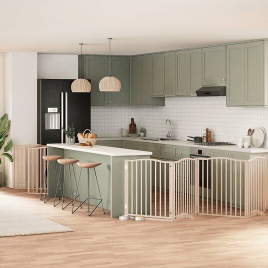 Vidaxl Hundeport Sammenleggbar 10 Paneler 800 cm Poppeltre