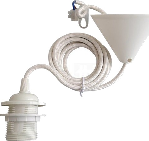 TBI E27 pendeloppheng 2 meter hvit