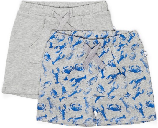 Luca & Lola Ricolo Shorts 2-pack Grey Melange 86-92