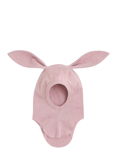 Huttelihut Balaclava Ears Cotton Rib   Pink   48\6 12M