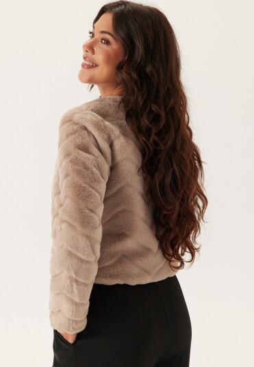 Chiara Forthi Short Party Faux Fur Jacket