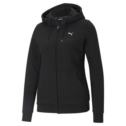 Puma ESS Small Logo Full-Zip Hoodie FL , hettegenser dame XS Puma Black-Cat