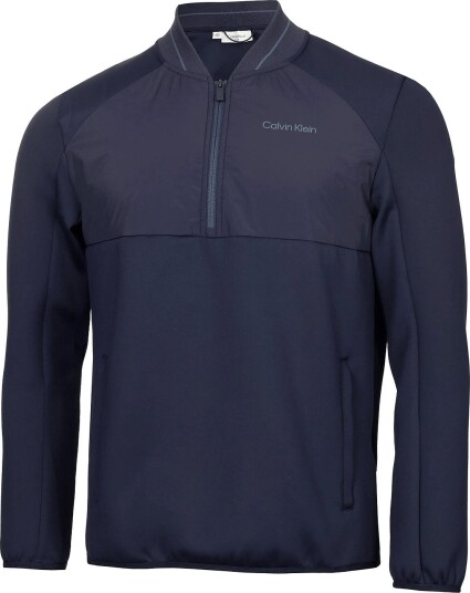 Calvin Klein Golf Greenside 1/2 Zip Hybrid Bomber   Navy   S