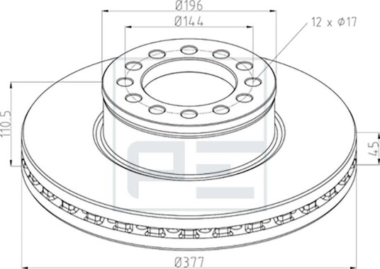 PETERS ENNEPETAL 036.144 00A Bremseskive