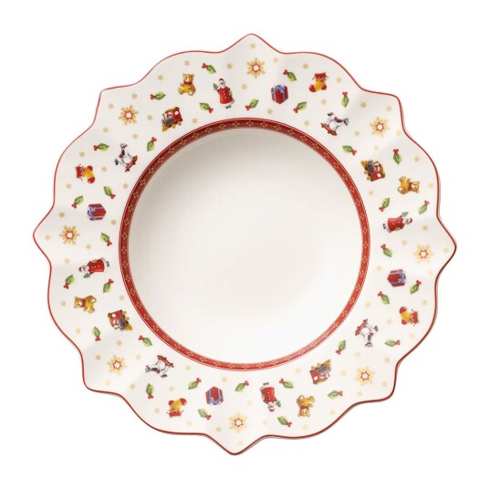 Villeroy & Boch Toy's Delight djup tallrik Ø26 cm Hvit-rød