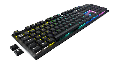 Corsair K60 RGB Pro - Cherry MX Speed Low Profile - Gamingtastatur - Nordisk - Svart Corsair K60 RGB Pro - Cherry MX Speed Low Profile - Gamingtastatur - Nordisk - Svart