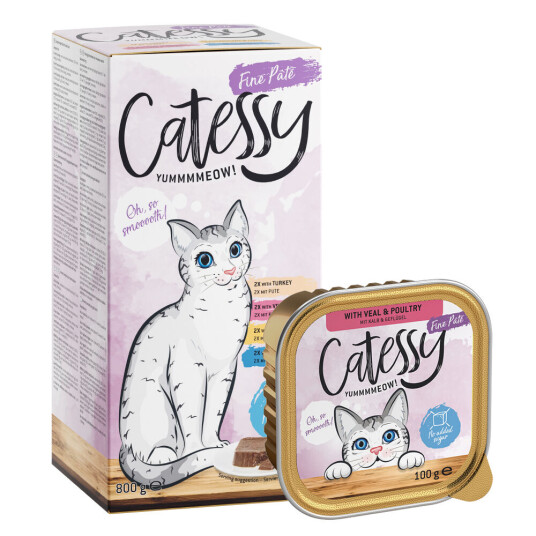 Catessy Blandet Pakke Porsjonsskåler Fin Paté 8 X 100 G