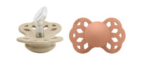 BIBS® Smokk Infinity 0-6 måneder Vanilla & Peach 2 stk.