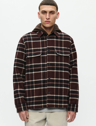 WOOD WOOD Wwclay Overshirt 25213 - Brown - M