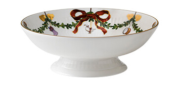 Royal Copenhagen Star Fluted Christmas skål med fot 6 cm