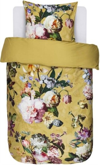 Essenza Sengetøy - 140x200 cm - Fleur Gylden Gul - Gul - 2 i 1 design - 100% bomullsateng - Essenza Essenza Sengetøy - 140x200 cm - Fleur Gylden Gul - Gul - 2 i 1 design - 100% bomullsateng - Essenza